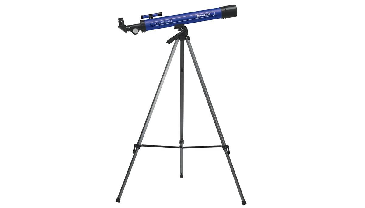 KONUS KONUSFIRST-600 Telescopio Astronomico Rifrattore da Tavolo con Diametro 50 mm, Lunghezza Focale 600 mm f/12