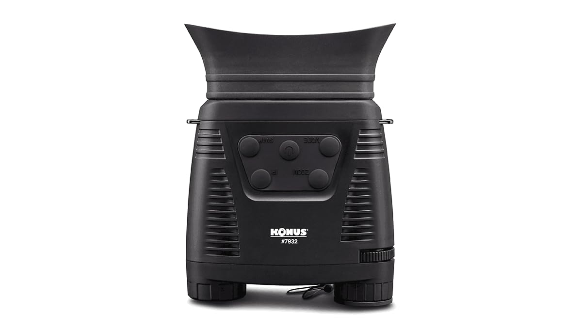 KONUS KONUSPY-15 Ottica Notturna Perfetta per la Caccia al Cinghiale, Compatto e Leggero con Possibilità di Zoom da 1x-5x, Illuminatore Laser