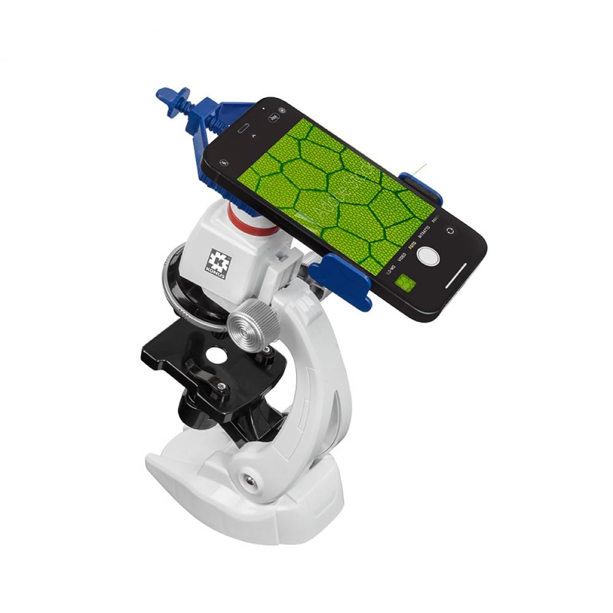 KONUS KONUSTUDY - 5 Microscopio con Zoom fino a 1200x con Adattatore Smartphone, Accessori per Preparazione dei Vetrini