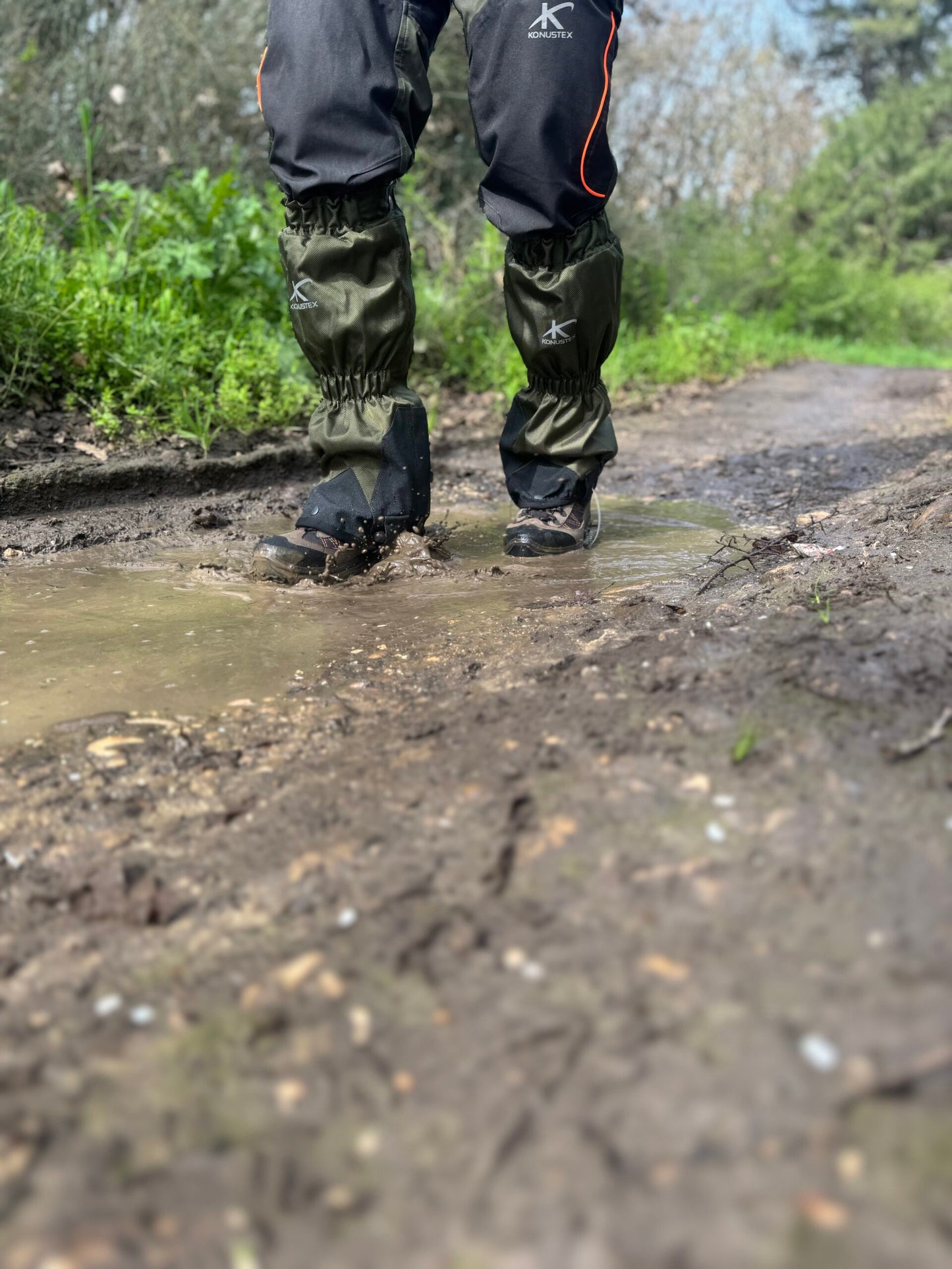 KONUSTEX ERGO Ghette verde impermeabili anti rovo Taglia unica
