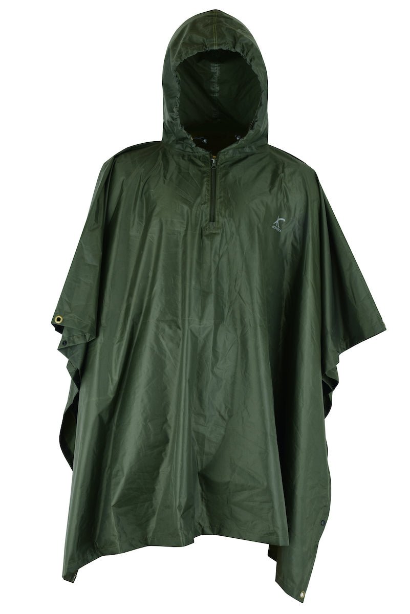Giacca da caccia KONUSTEX LAXO PONCHO verde leggero impermeabile anti vento - OnTheRoad.shop - KONUSTEX