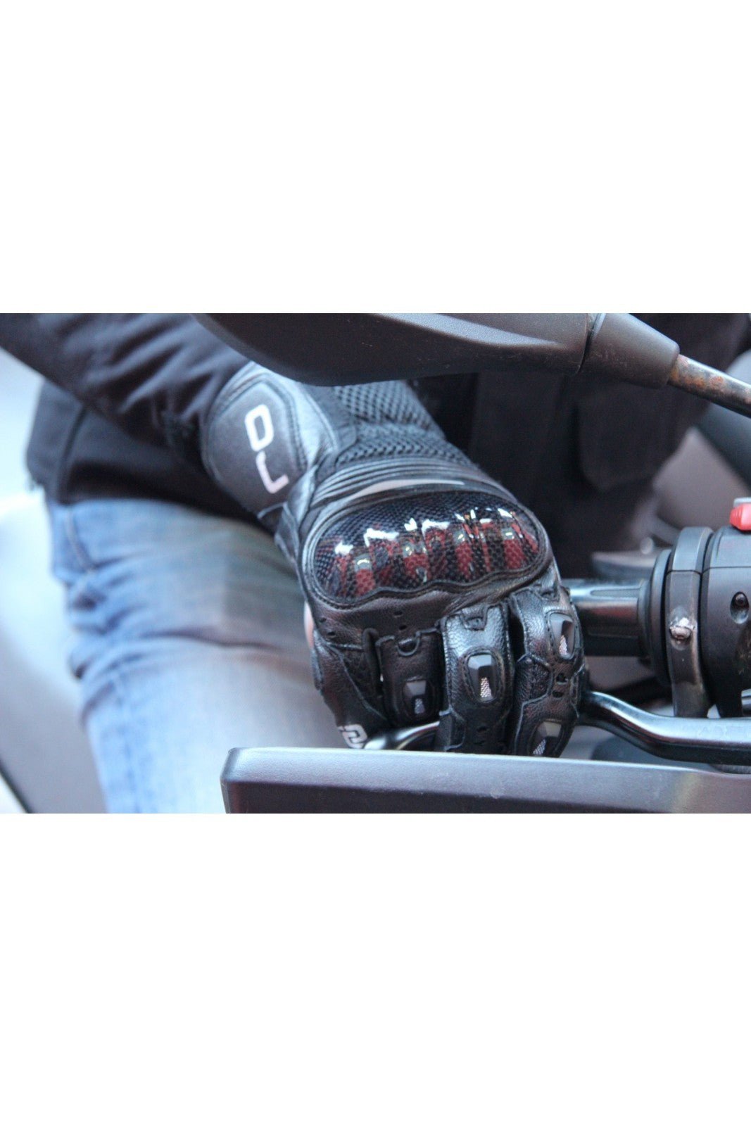 Guanti estivi OJ HIT in rete e pelle con protezioni, nero - OnTheRoad.shop - OJ