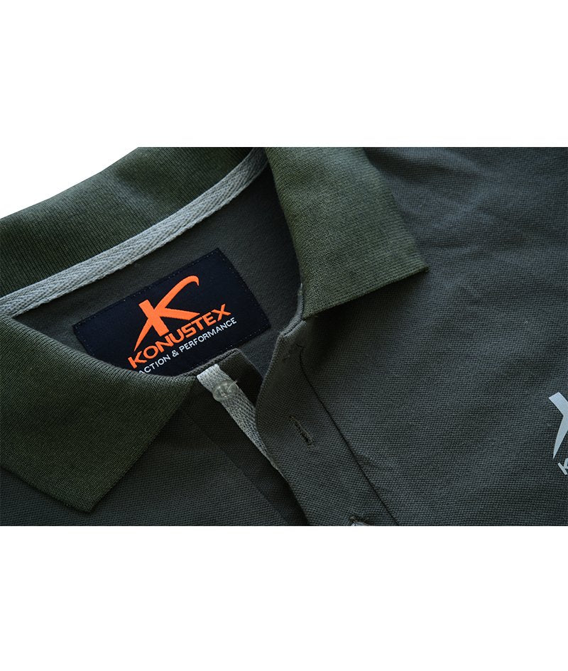 KONUSTEX UNITARY POLO L/S T-shirt maglia Polo Verde maniche lunghe - OnTheRoad.shop - KONUSTEX