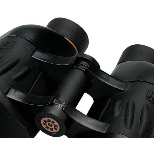 KONUS SPORTY 10x50 Binocolo Gommato Nero con Ottiche Rivestite in Rubino, Messa a Fuoco Costante, con Zoom 10x50