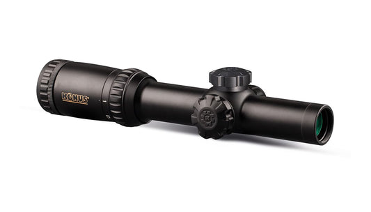 KONUS KONUSPRO M-30 1-6x24 Ottica per Carabine da Caccia, Regolabile a Mano, Zoom 1-6x24, Puntatore Circolare Illuminato