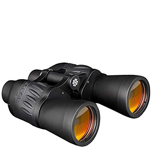 KONUS SPORTY 10x50 Binocolo Gommato Nero con Ottiche Rivestite in Rubino, Messa a Fuoco Costante, con Zoom 10x50
