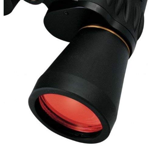 KONUS SPORTY 10x50 Binocolo Gommato Nero con Ottiche Rivestite in Rubino, Messa a Fuoco Costante, con Zoom 10x50