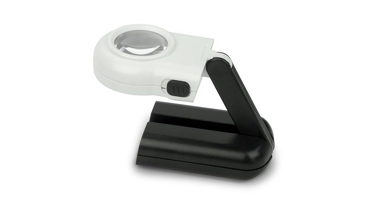 KONUS LUX-60 Lente di Ingrandimento con Luce LED e Zoom 2,5x-25x-55x
