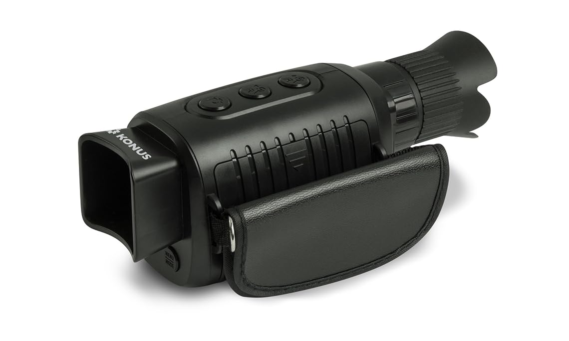 KONUS KONUSPY-14 Ottica Notturna Perfetta per la Caccia al Cinghiale, Compatto e Leggero con Possibilità di Zoom da 1x-5x, Illuminatore Laser