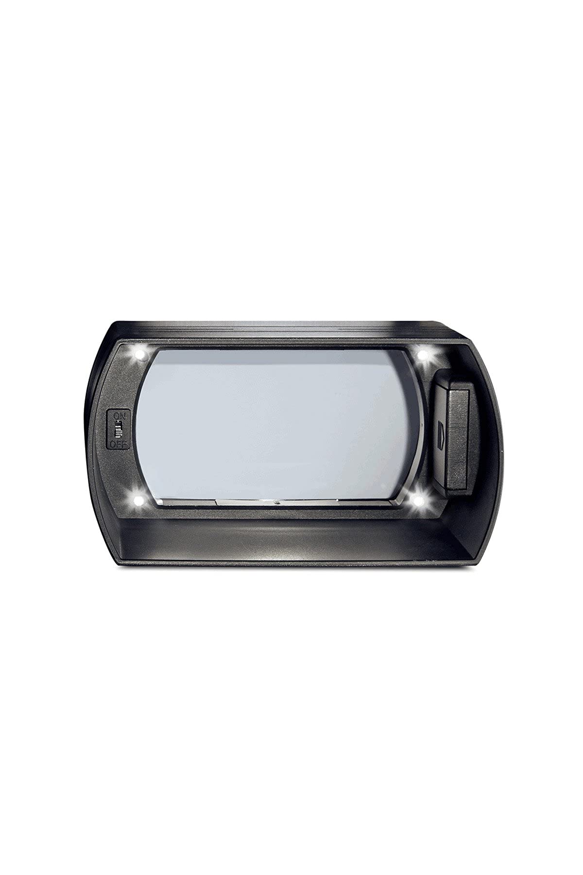 KONUS Reading Lente da Lettura con 4 Luci LED, Zoom 2.5X, Nero, Standard