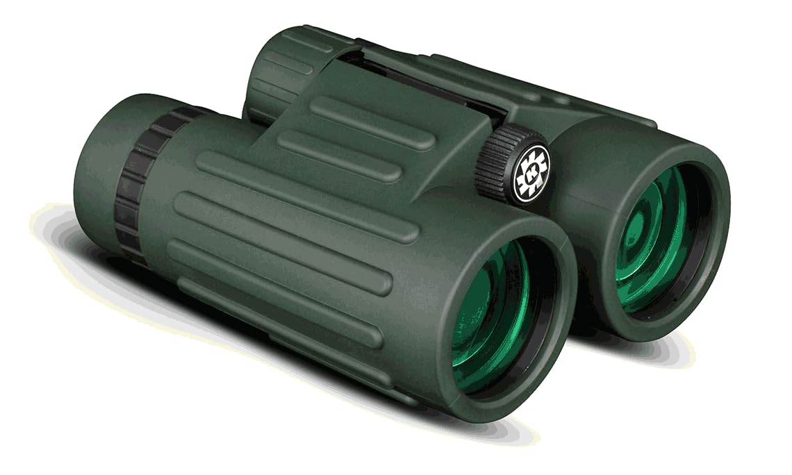 KONUS EMPEROR 10x42 Binocolo Verde Impermeabile con Correzione di Fase, Design Ergonomico, Zoom 10x42