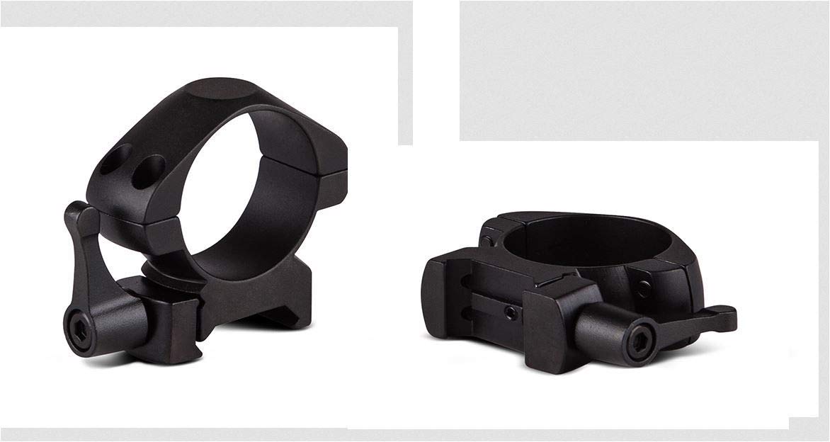 KONUS STEEL-QR 30 mm -LOW Set di Anelli di Montaggio per Ottiche in Acciaio di Alta Qualità