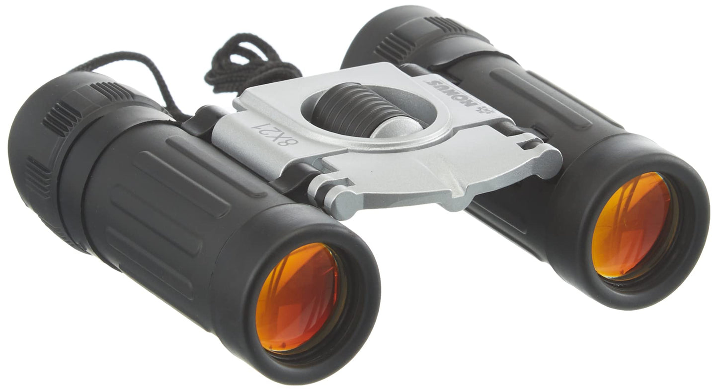 KONUS BASIC 8x21 Binocolo Tascabile con Finitura in Gomma, Zoom 8x21