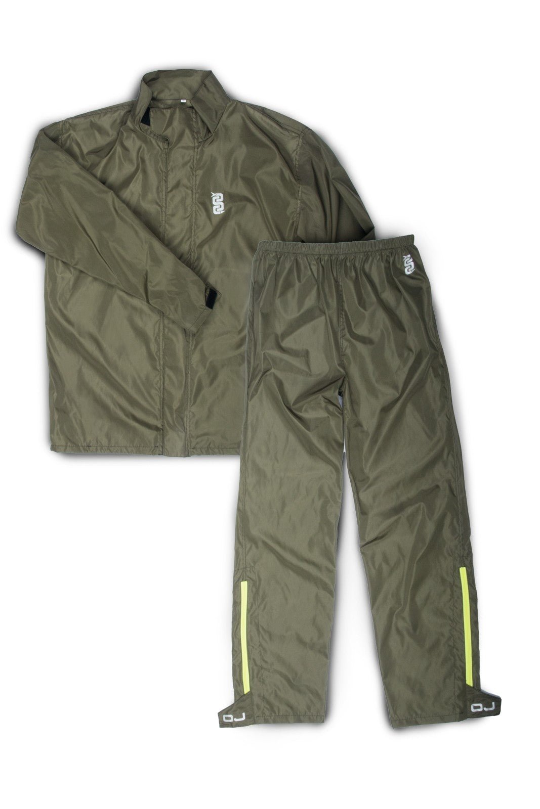 Antipioggia moto OJ SYSTEM SET VERDE leggero e compatto giacca e pantaloni - OnTheRoad.shop - OJ