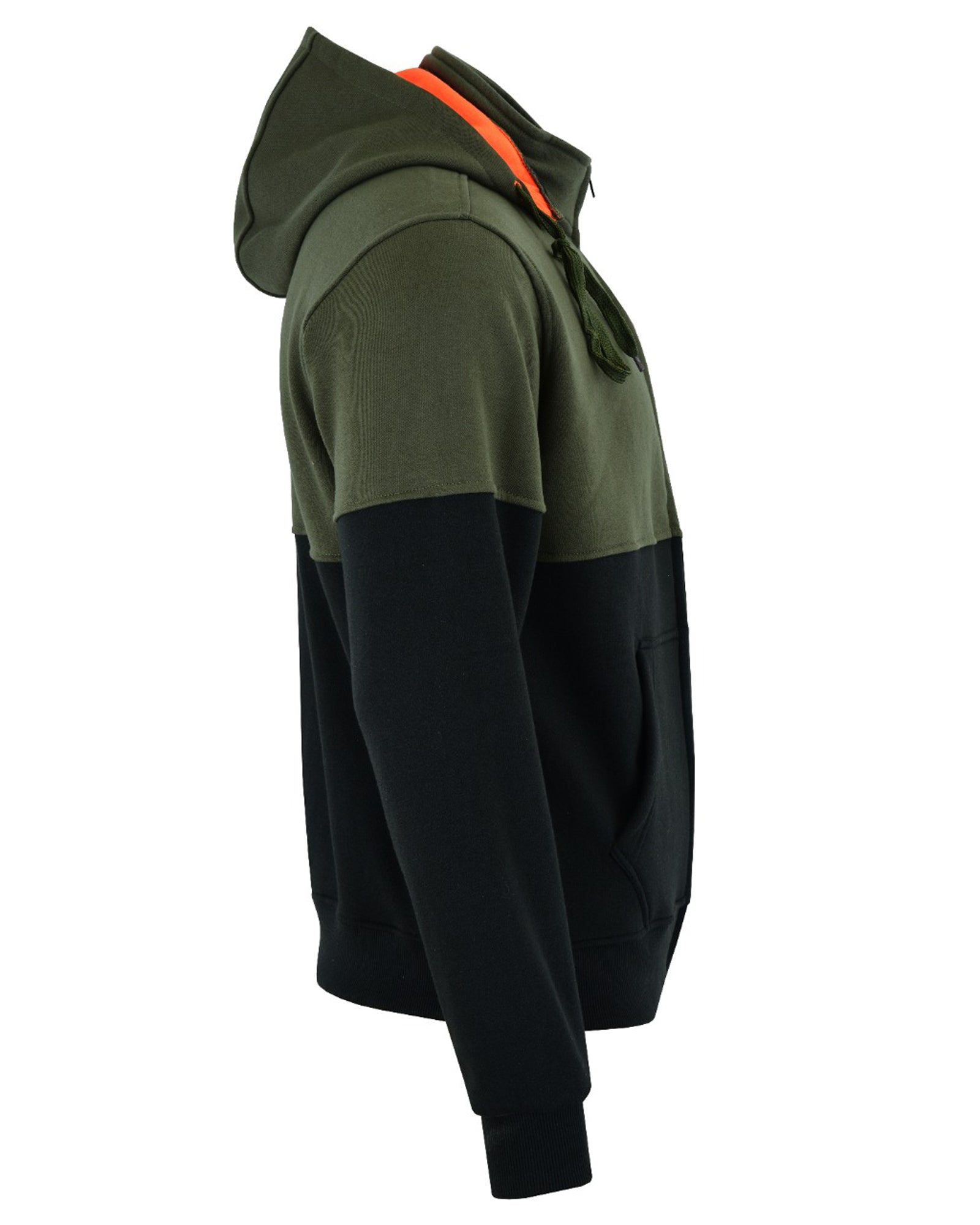 Felpa KONUSTEX LYSEO verde nera con cappuccio e rinforzi #357 - OnTheRoad.shop - KONUSTEX