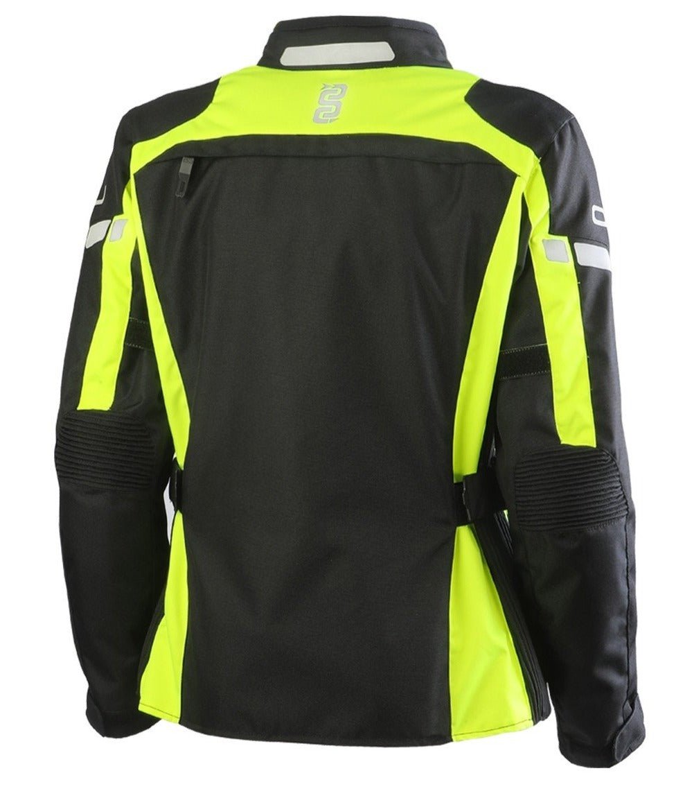 Giacca 4 stagioni moto OJ INVINCIBLE donna nera giallo fluo - OnTheRoad.shop - OJ