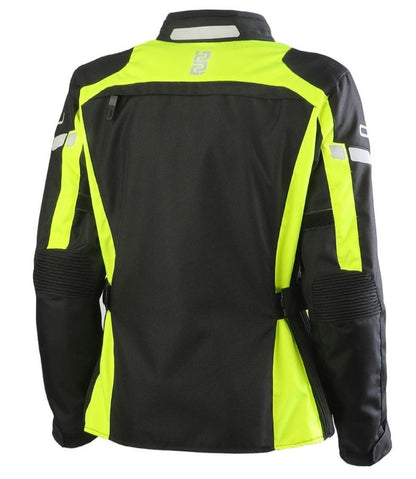 Giacca 4 stagioni moto OJ INVINCIBLE donna nera giallo fluo - OnTheRoad.shop - OJ