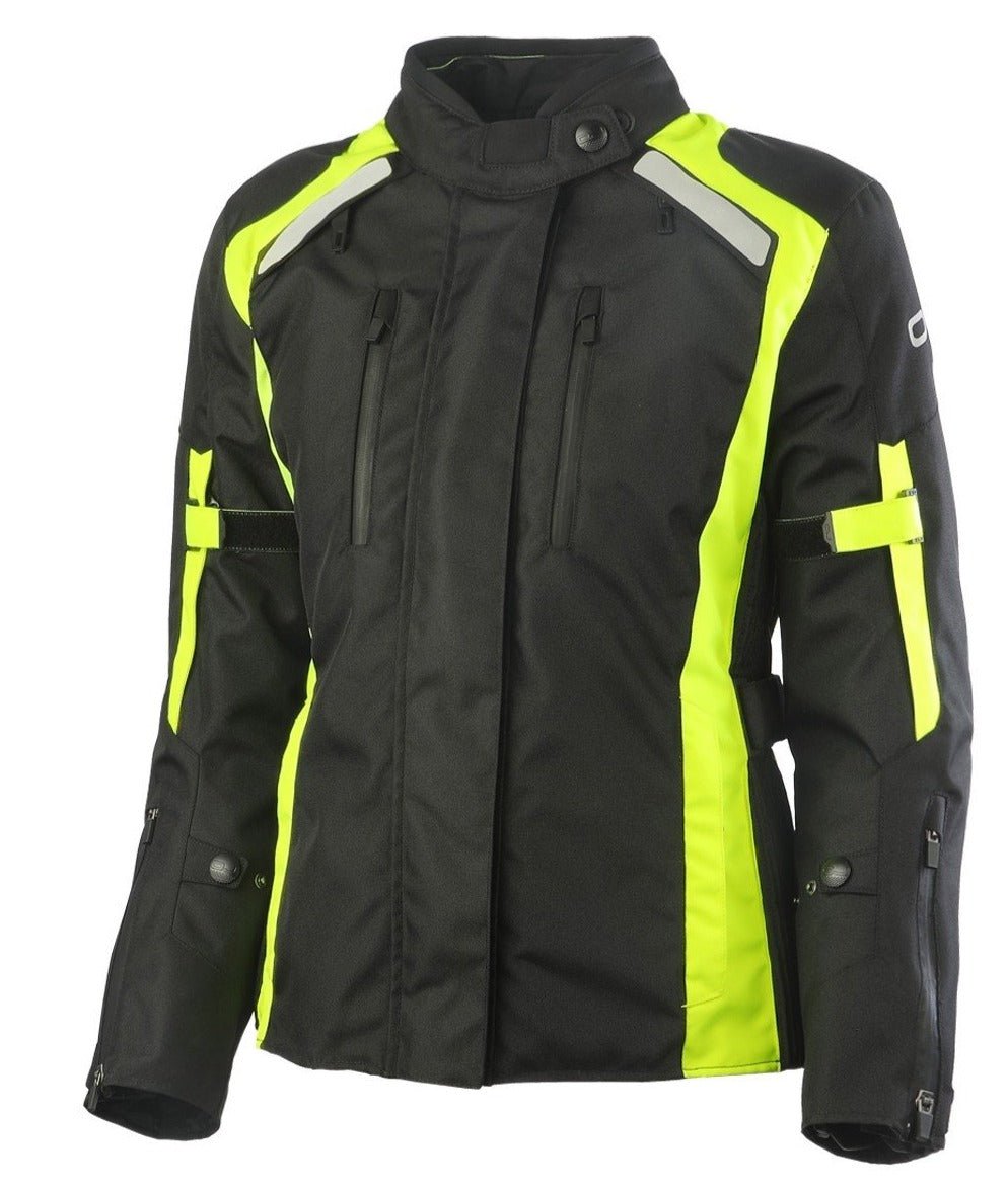 Giacca 4 stagioni moto OJ INVINCIBLE donna nera giallo fluo - OnTheRoad.shop - OJ