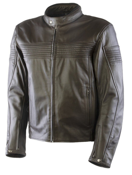 Giacca moto OJ CENTURY MAN Marrone in pelle 4 stagioni - OnTheRoad.shop - OJ