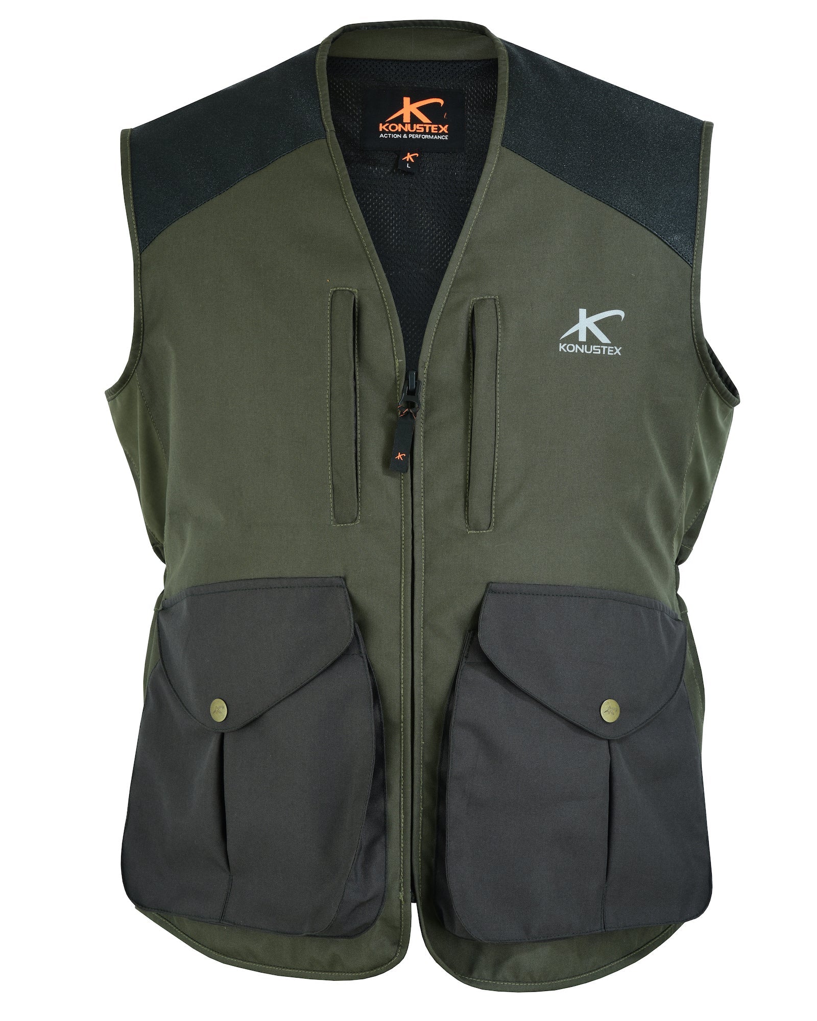 Gilet da caccia KONUSTEX NOTABLE verde #367 - OnTheRoad.shop - KONUSTEX