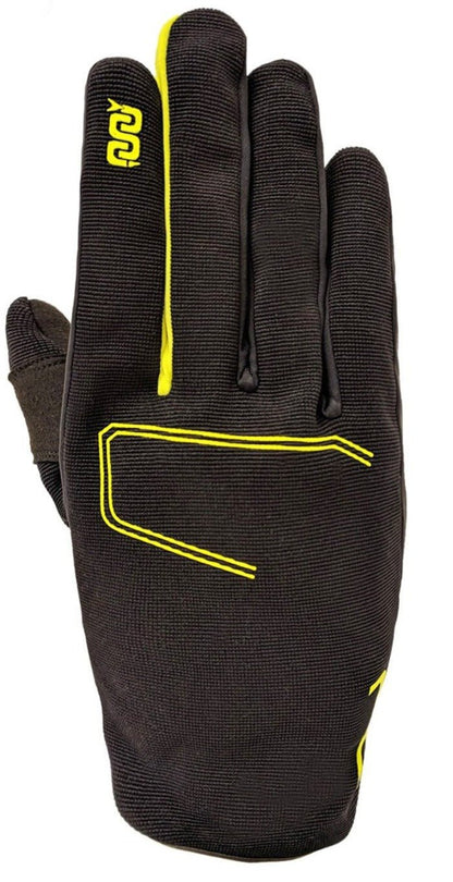 Guanti estivi OJ MINIMAL in tessuto, nero e giallo fluo - OnTheRoad.shop - OJ