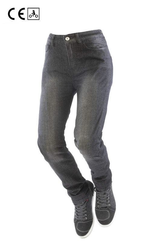 Jeans moto OJ DARKEN LADY elasticizzato per donna con protezioni rimovibili - OnTheRoad.shop - OJ