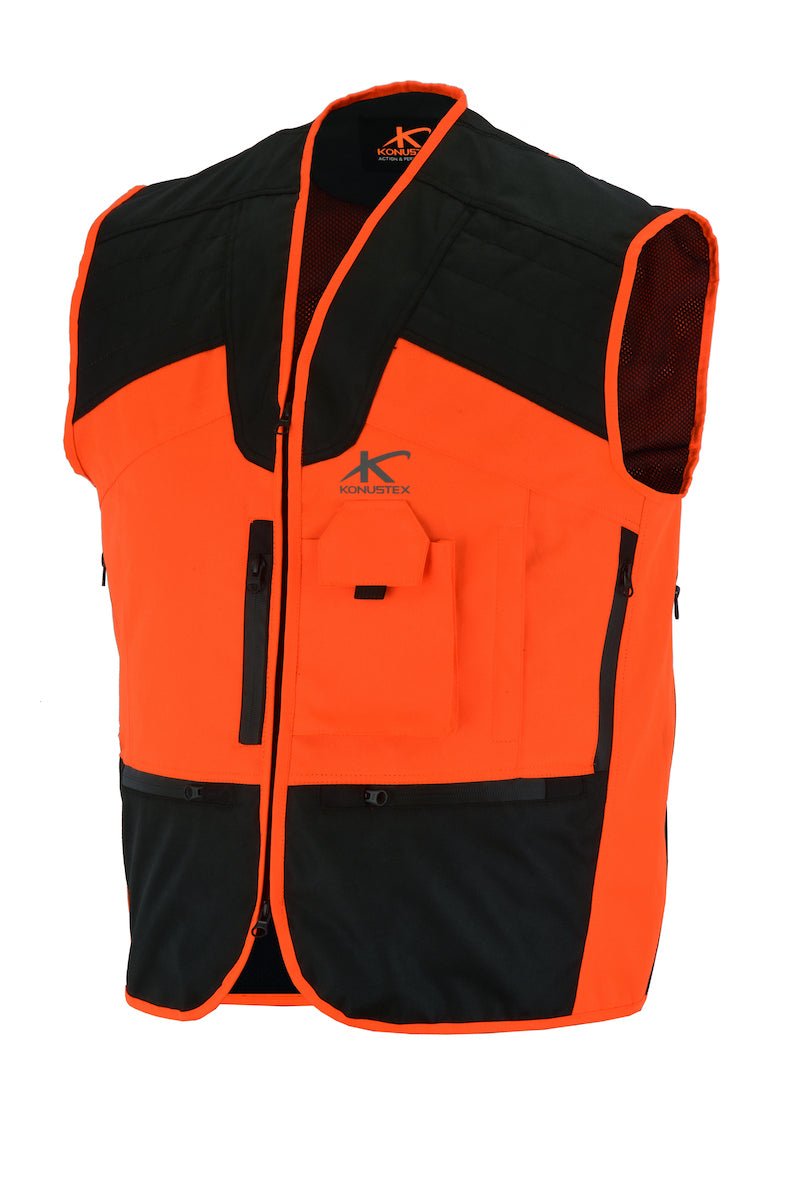 KONUSTEX GAMETOP Gilet da caccia arancione resistente all’acqua, battuta al cinghiale #289 - OnTheRoad.shop - KONUSTEX