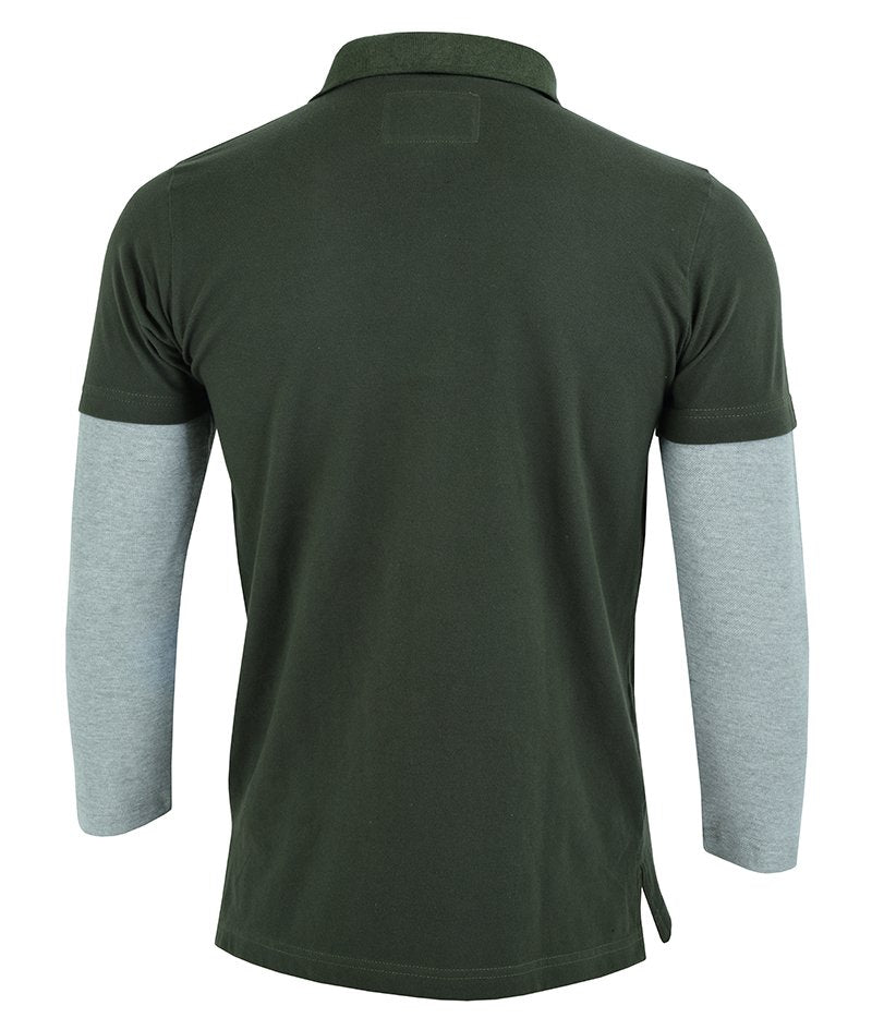 KONUSTEX UNITARY POLO L/S T-shirt maglia Polo Verde maniche lunghe - OnTheRoad.shop - KONUSTEX