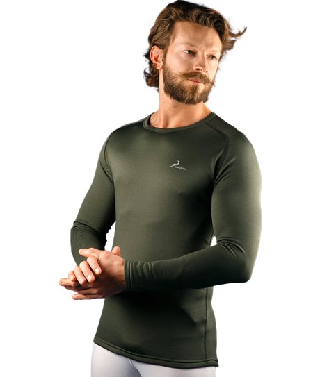 T-shirt maglia caccia outdoor KONUSTEX PROGAME-30 Girocollo manica lunga uomo Polipropilene verde - OnTheRoad.shop - KONUSTEX
